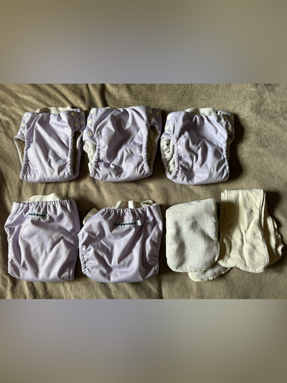 Swaddlebees Lilac Reusable Cloth Diaper Set